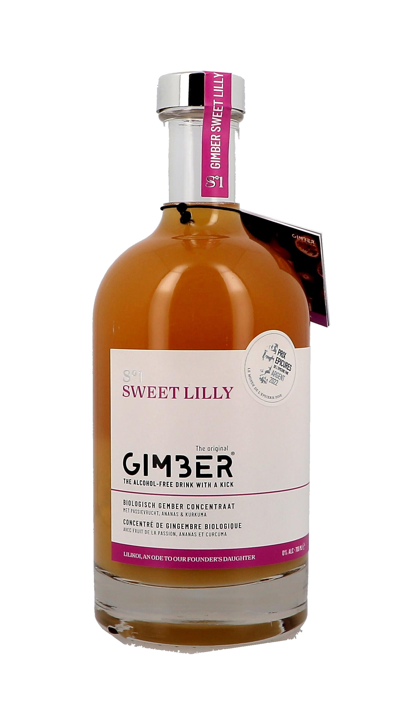 Gimber S°1 Sweet Lilly 70cl 0% Base pour Cocktail et Aperitif sans Alcool
