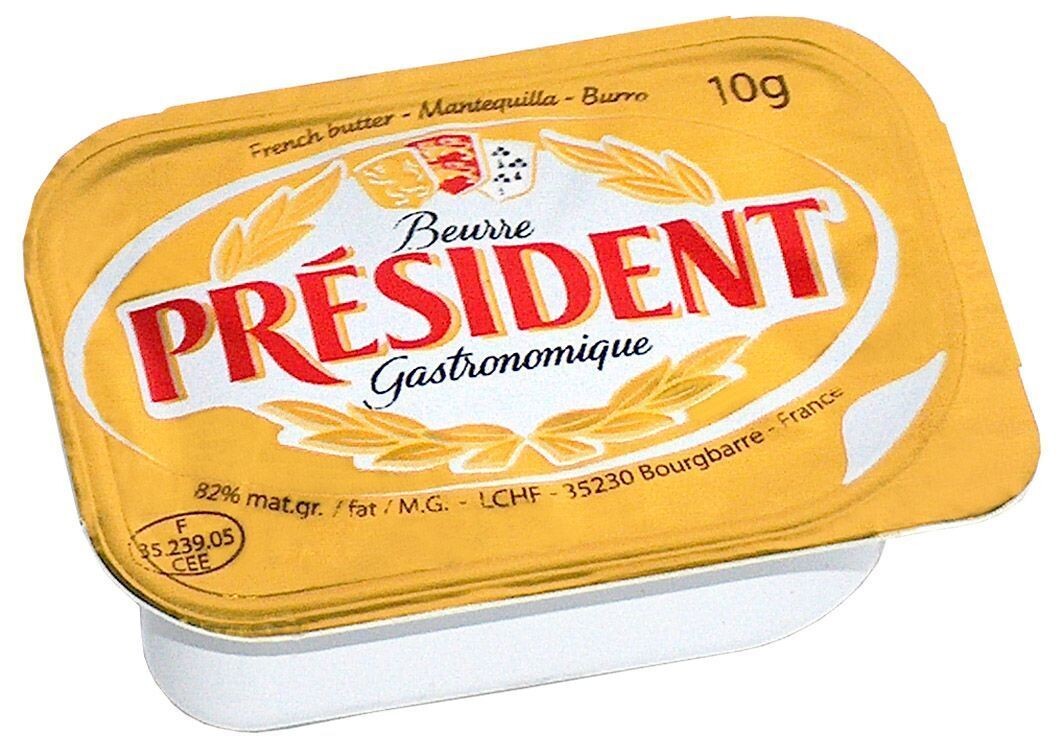 President portions beurre micropains 10gr coupelles 100pc Gastronomique