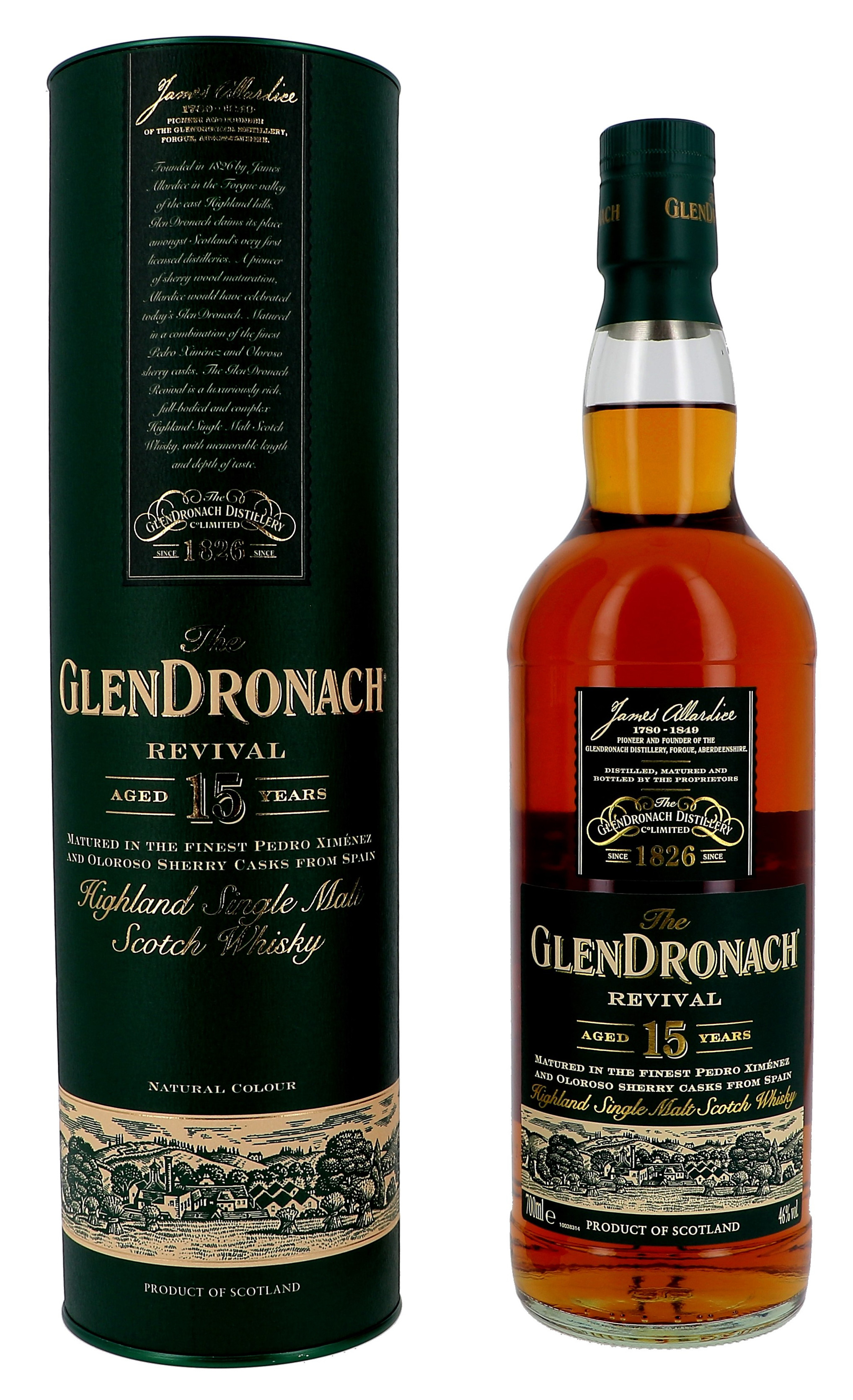 Glendronach 15 Ans d'Age 70cl 40% Highland Single Malt Scotch Whisky