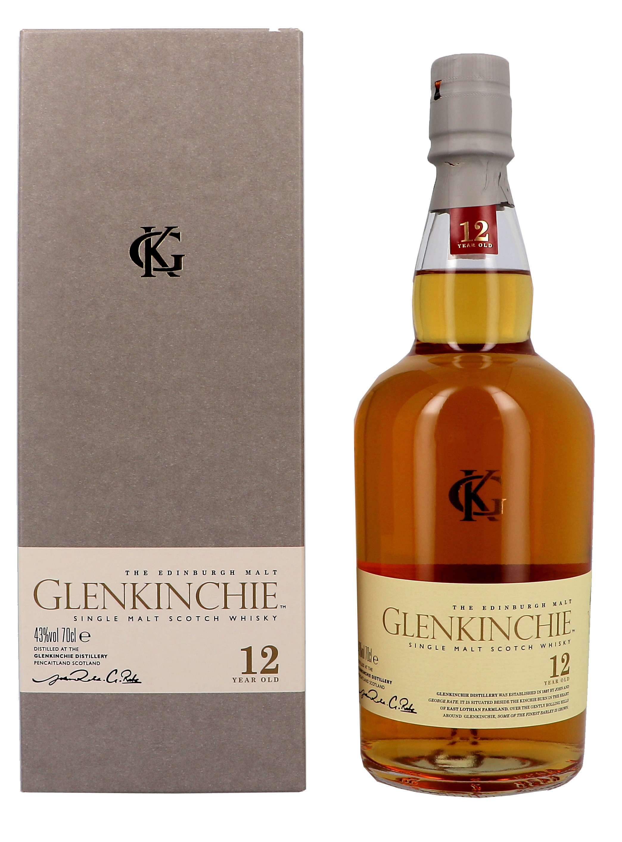 Glenkinchie 12 Ans d'age 70cl 43% Lowland Single Malt Whisky Ecosse