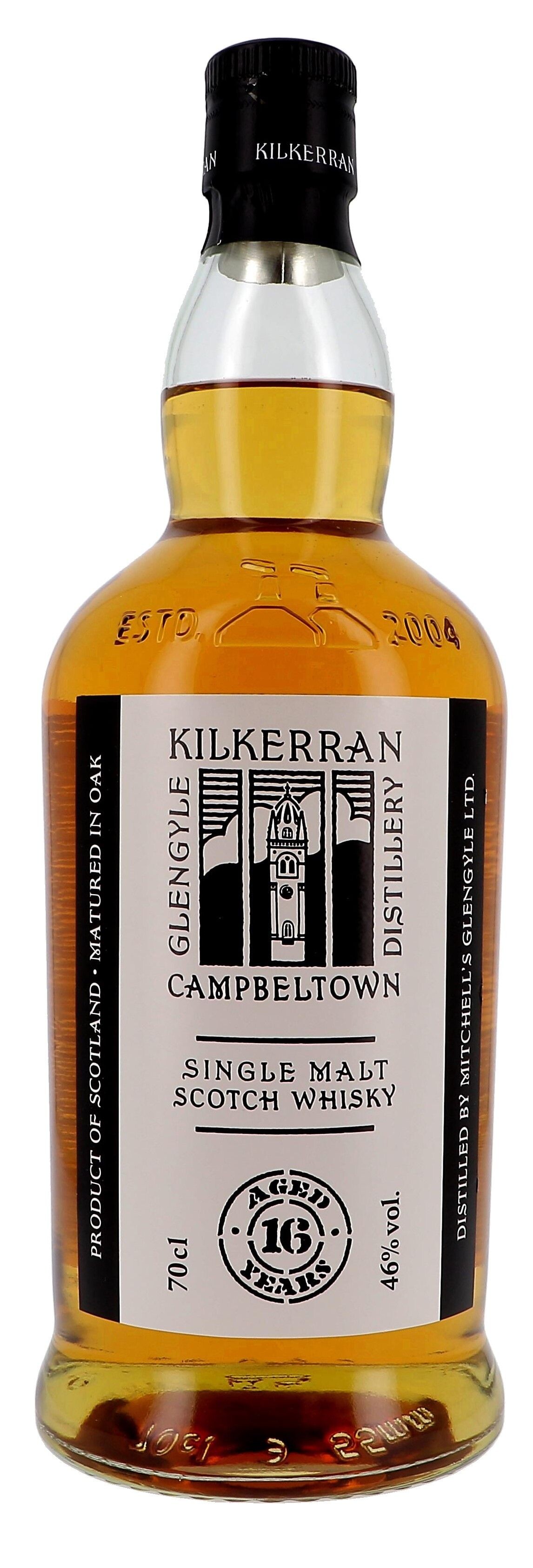 Kilkerran 16 Ans d'Age 70cl 46% Campbeltown Single Malt Whisky Ecosse