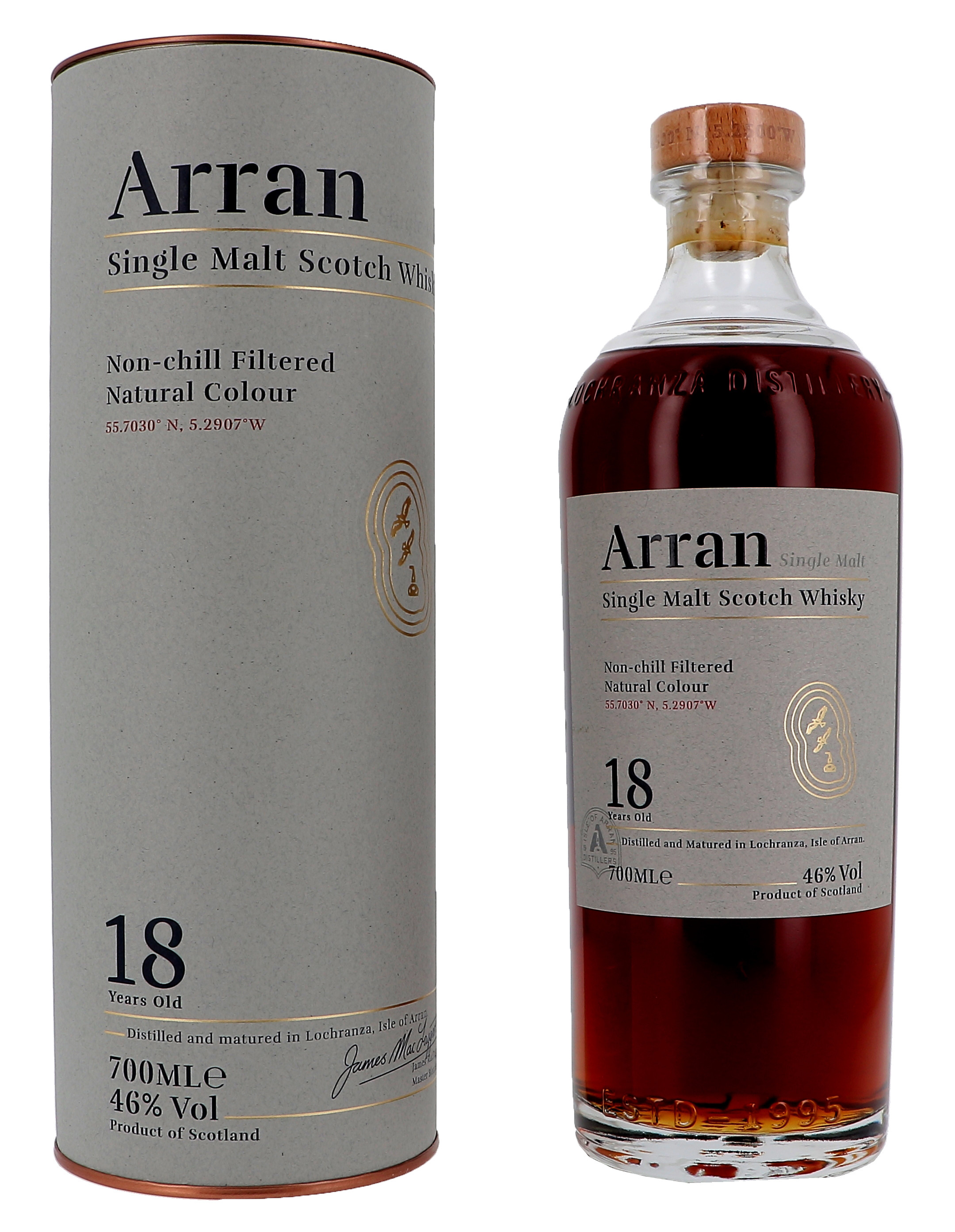 Single Malt Whisky Ecosse Arran 18 Ans 70cl 46% Isle of Arran 
