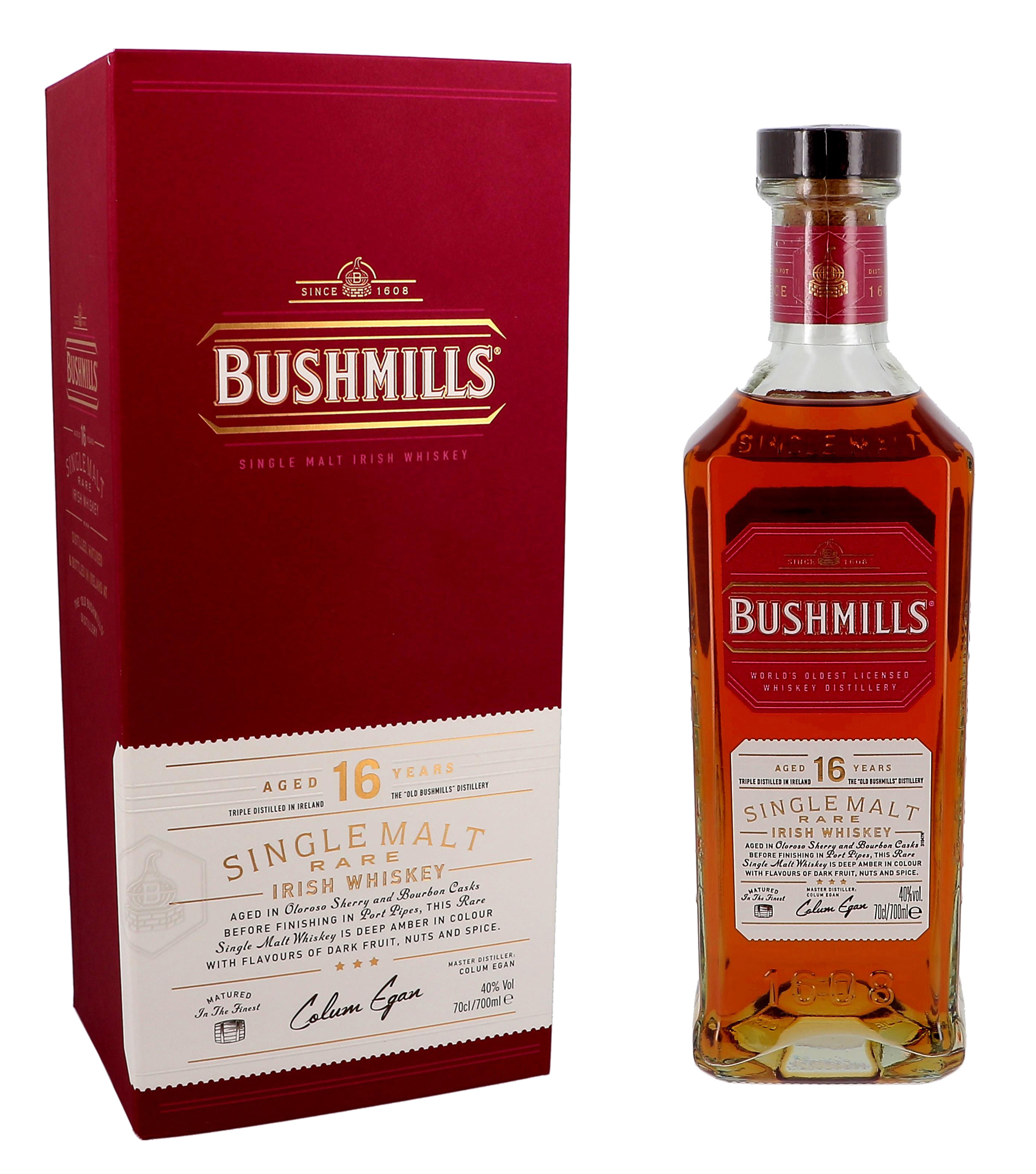 Bushmills 16 ans d'age 70cl 40% Single Malt Whisky Irlandais