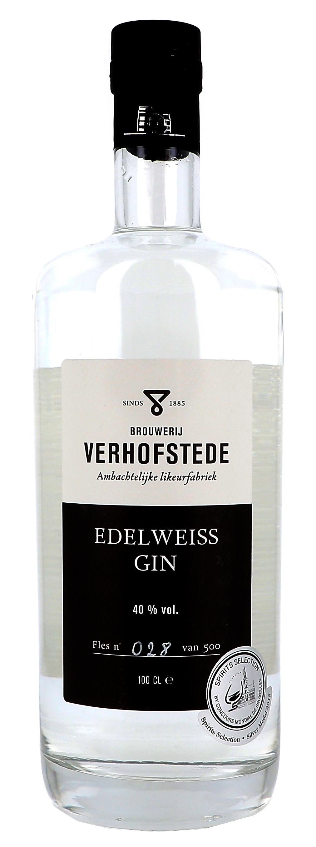 Gin Edelweiss 1L 40% Brouwerij Verhofstede Belgique
