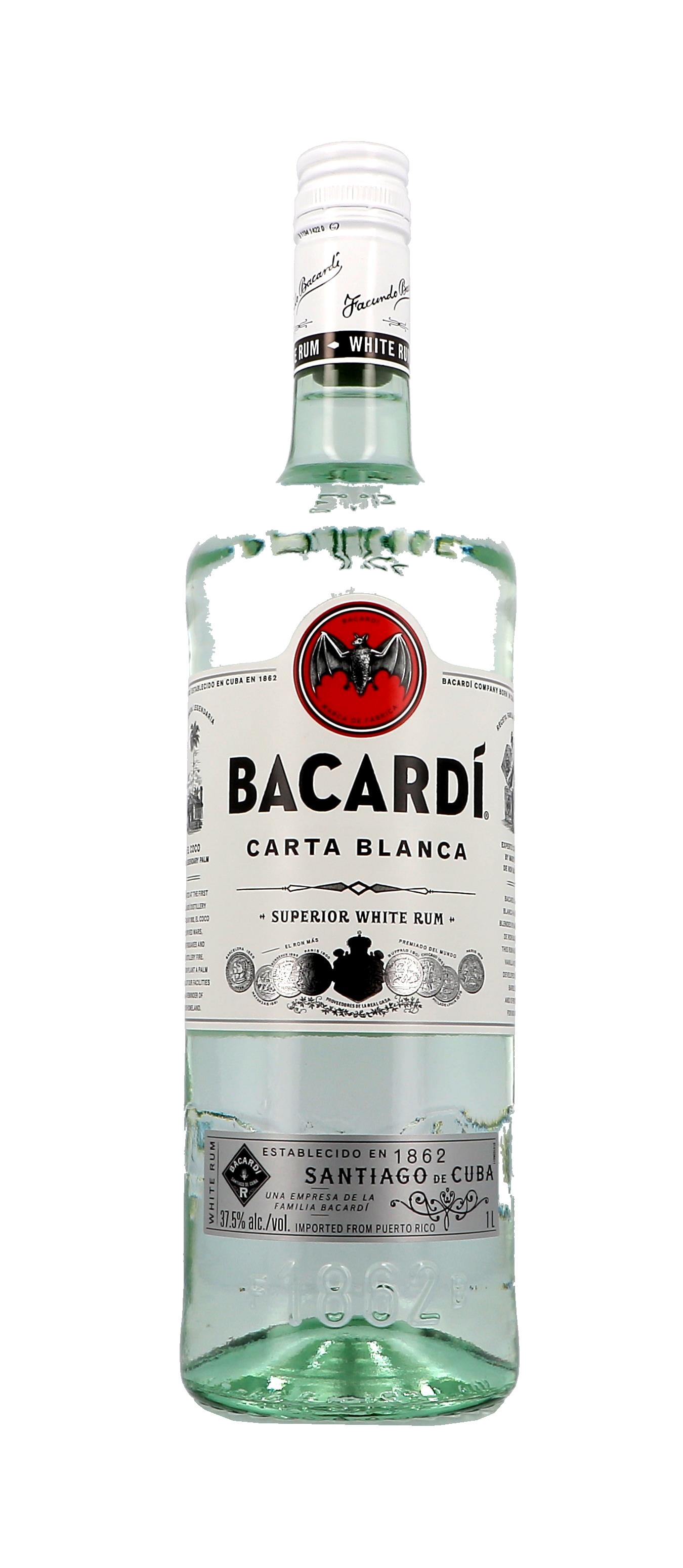 Rum Bacardi Carta Blanca 1 Liter 37.5% Superior White Rum