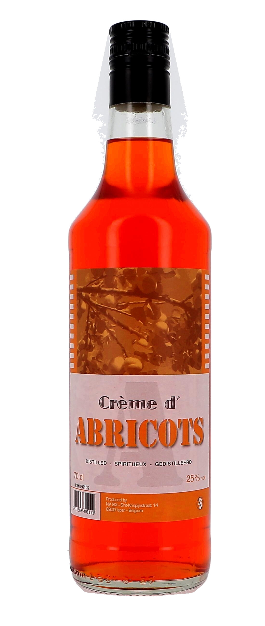 Creme d'Abricot 70cl 25% Liqueur Six