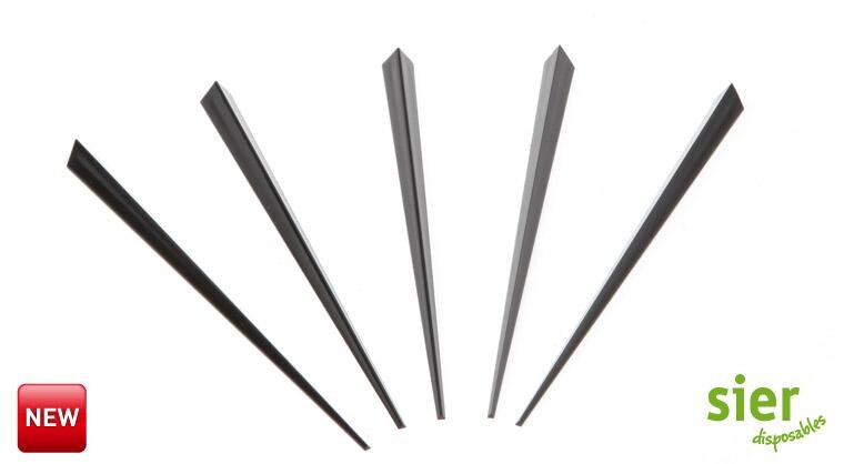 Pique plastic prisma noir 9cm 500pc Sier Disposables