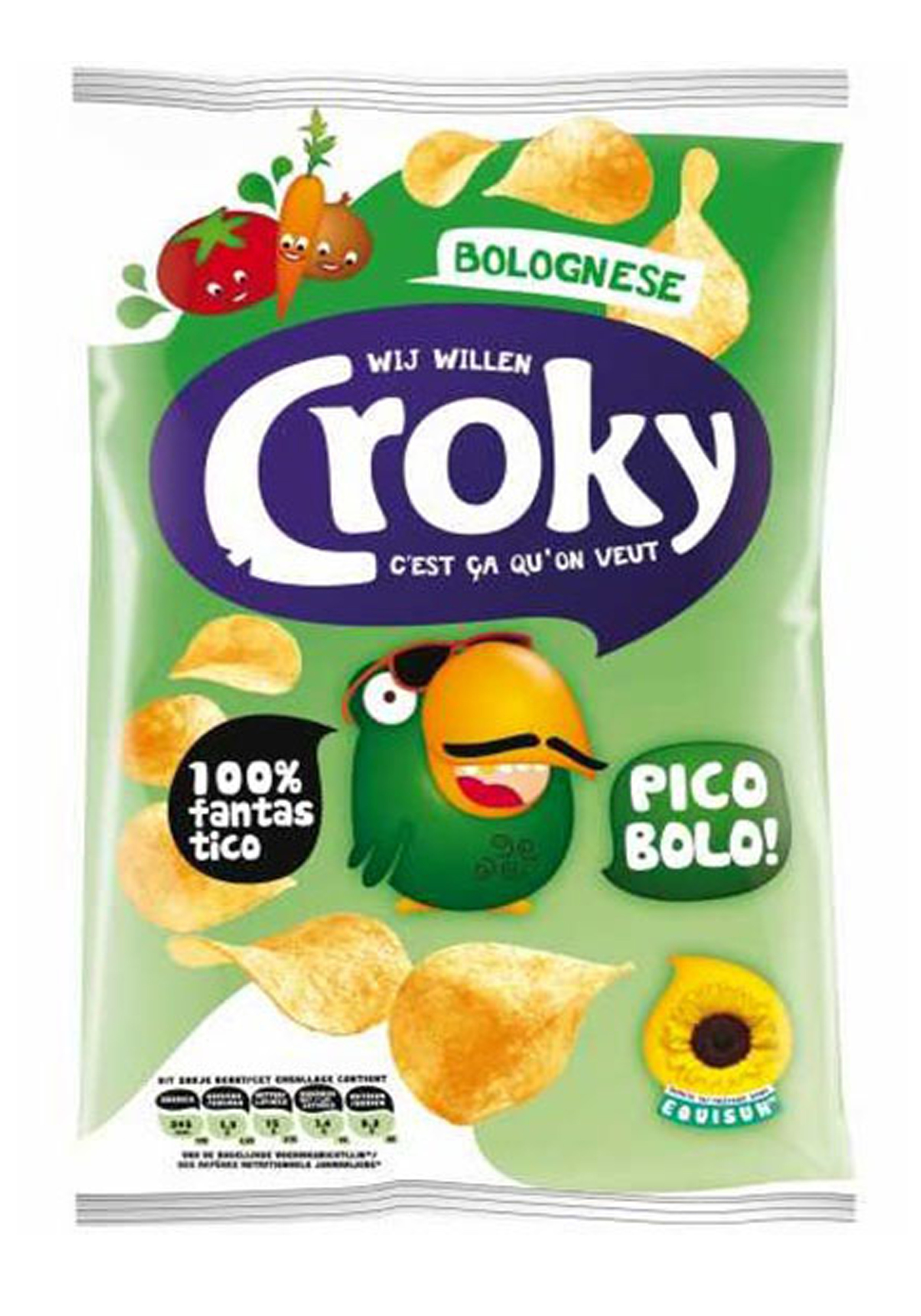 Croky Chips regular Bolognese 20x45gr (Koek - snoep - chips - nootjes)