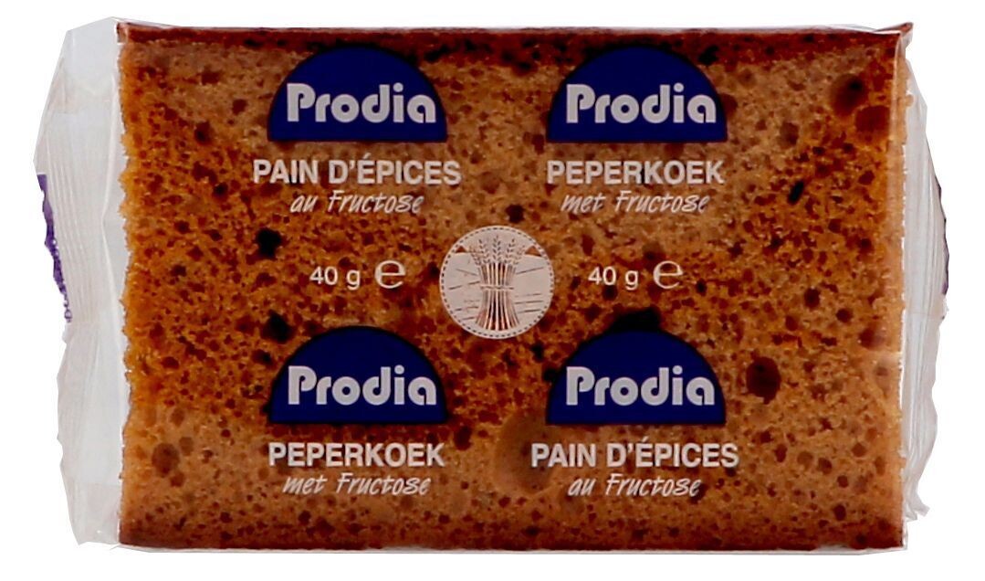 Prodia pain d'epices au fructose 40gr emballé individuelle 108pc