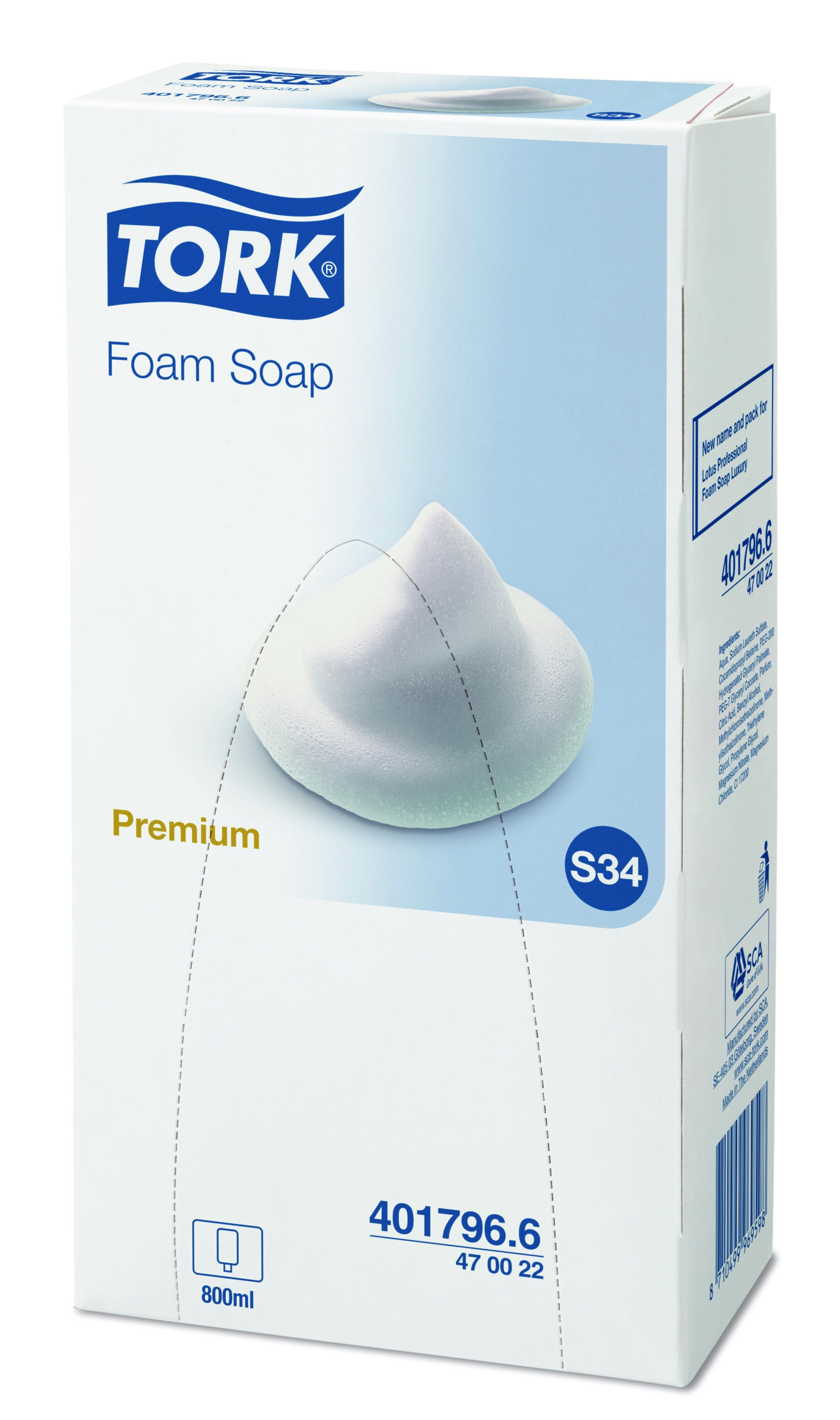 Tork Savon Foamsoap pour Disributeur S34 800ml 470022