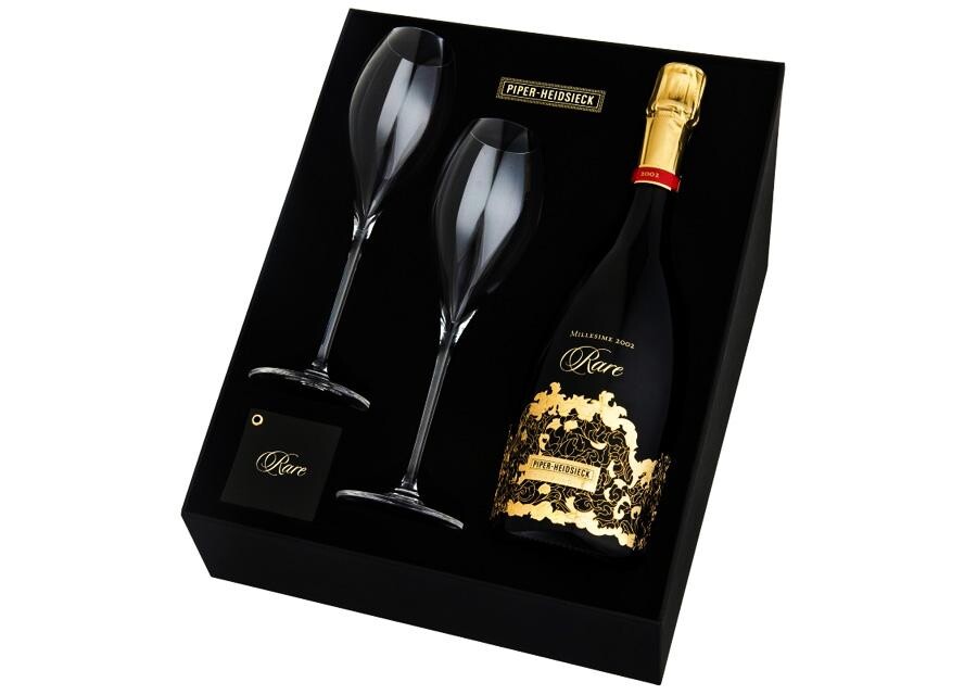 Champagne Piper Heidsieck Rare Millesime 2002 75cl Brut + 2 verres