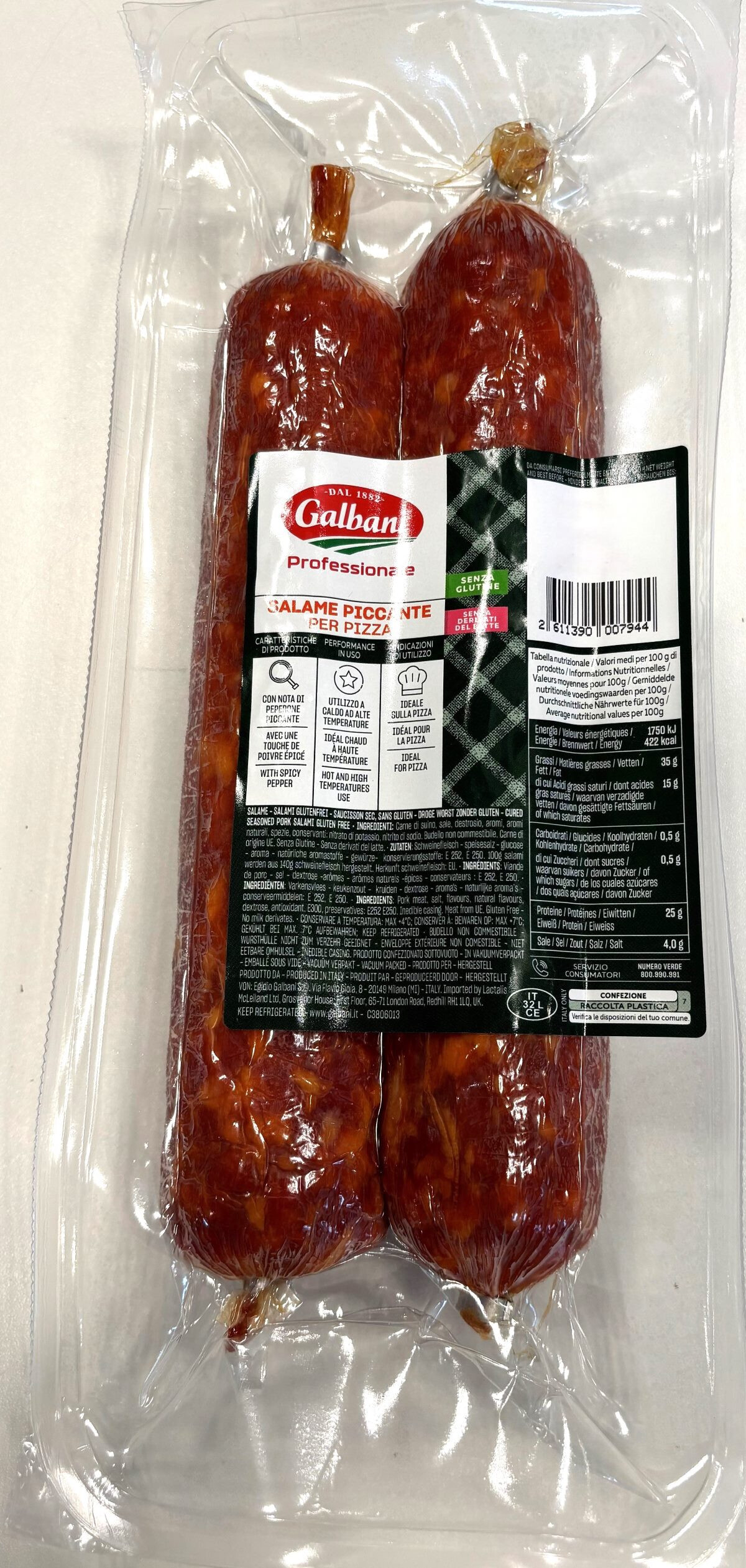 Salami épicé pour Pizza 2x390gr Galbani