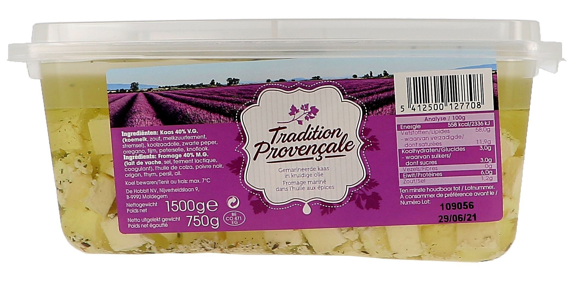 Cubes de fromage mariné a l'huile et aux herbes aromatiques 1500gr Tradition Provencale