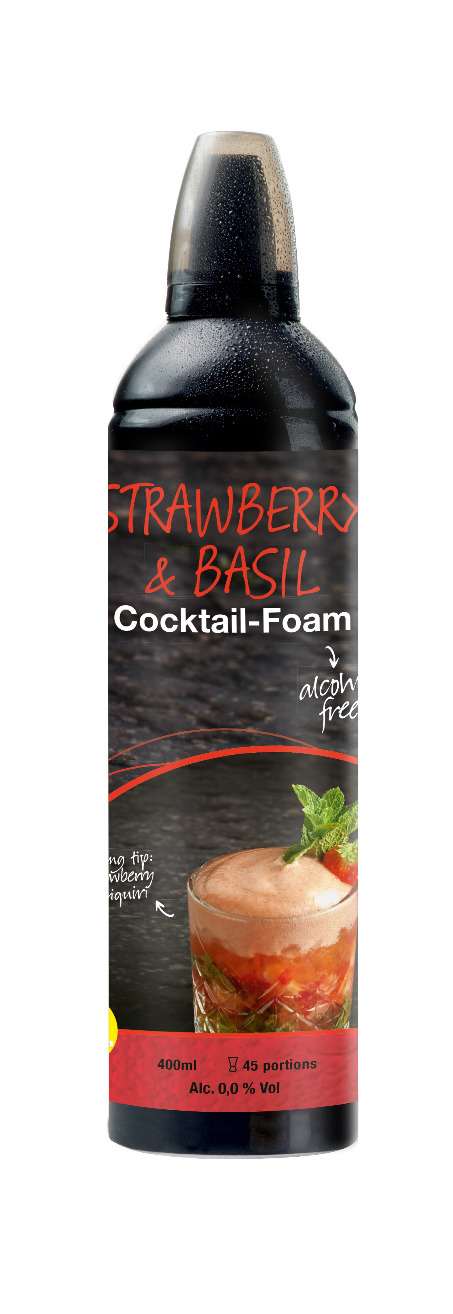 Cocktail EasyFoam Fraise - Basilic 400ml R&D Food Revolution