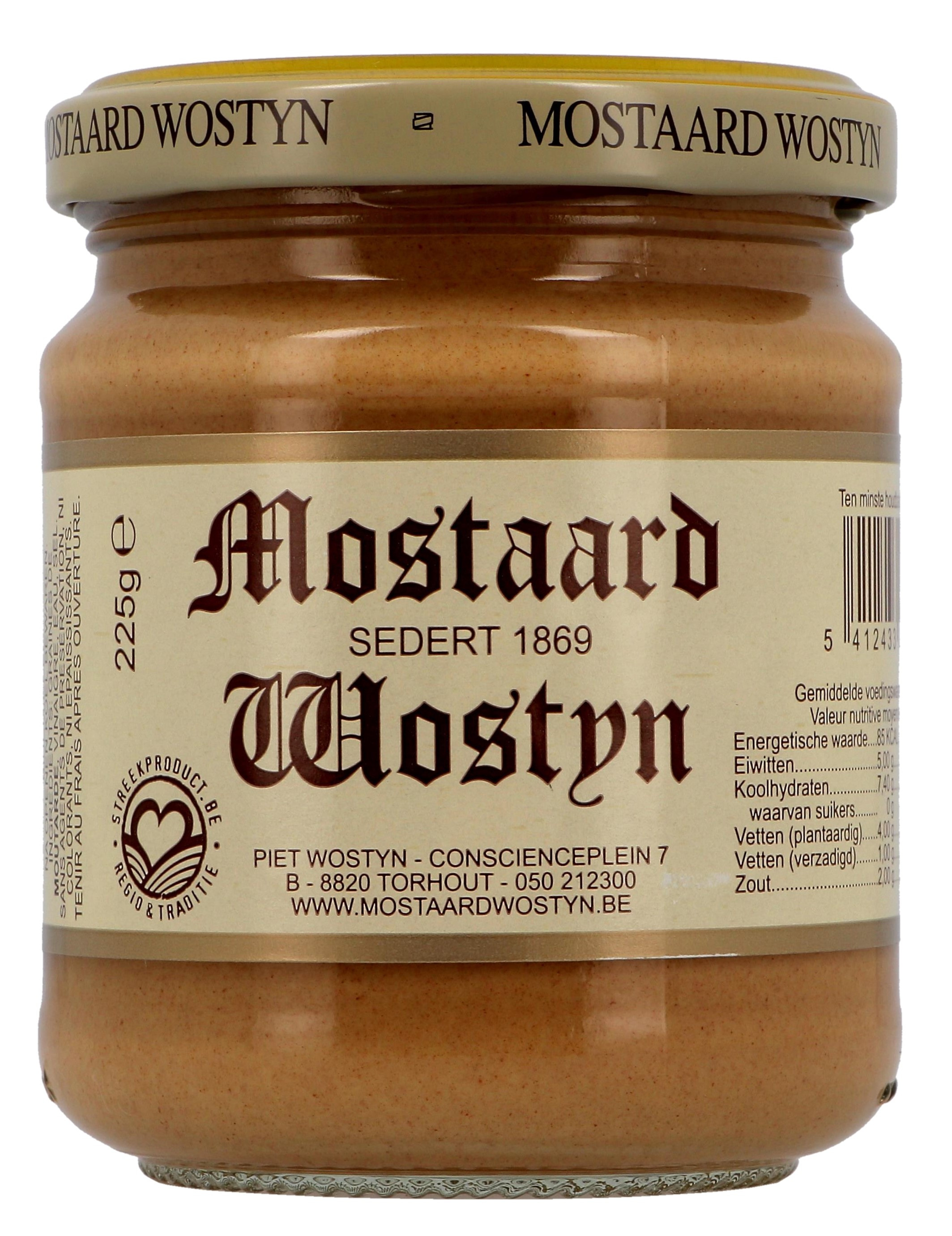 Moutarde Mostaard Wostyn 225gr bocal (Sauzen)