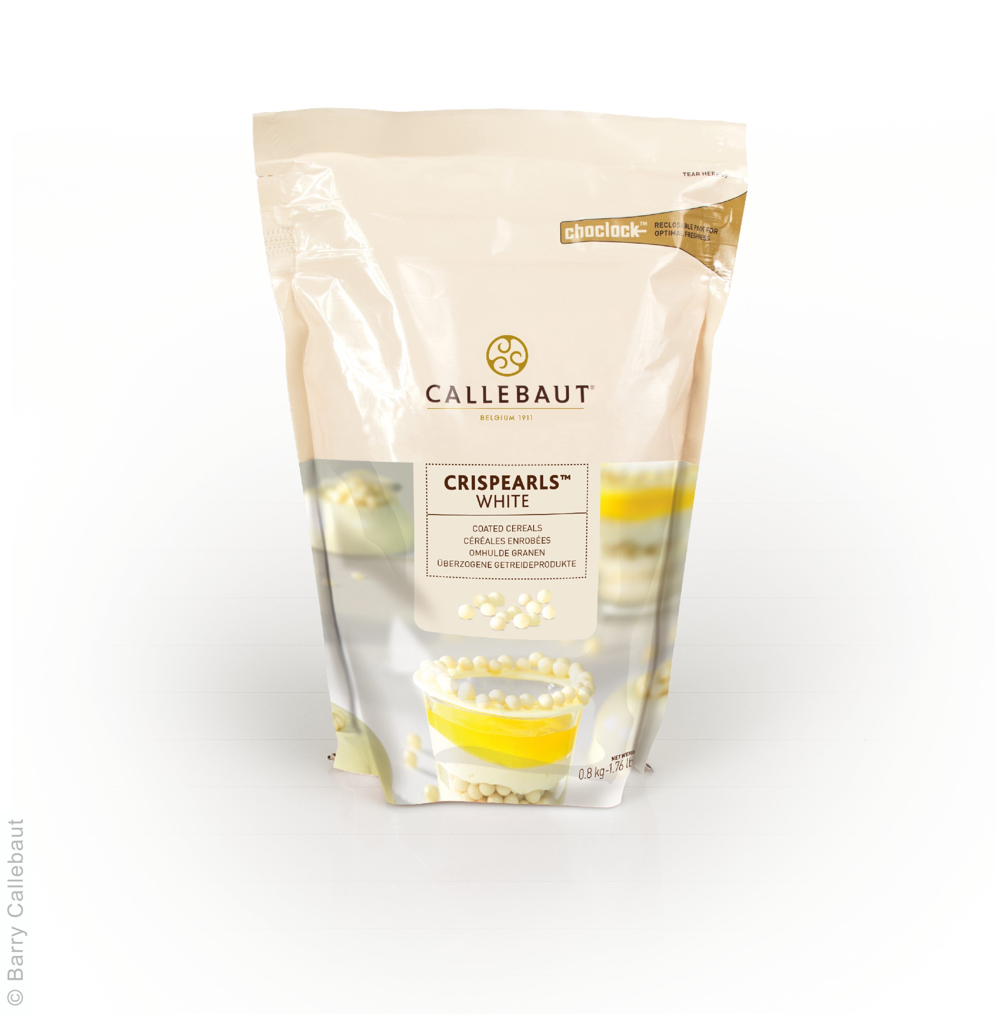 Callebaut Crispearls céréales enrobées de chocolat blanc 800gr