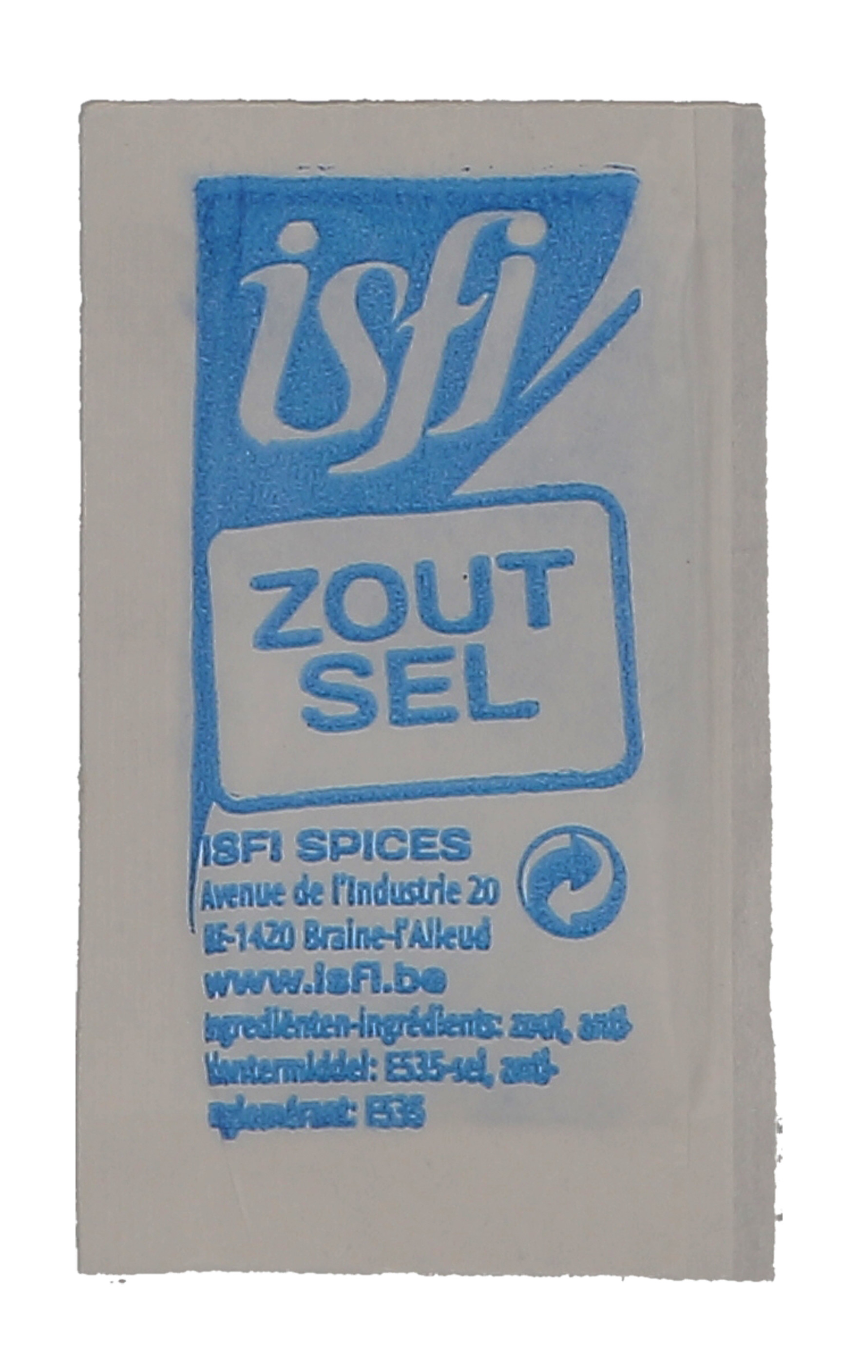 Portions de sel en sachet 1000pc 0.8gr/sachet (Zout & Peper)
