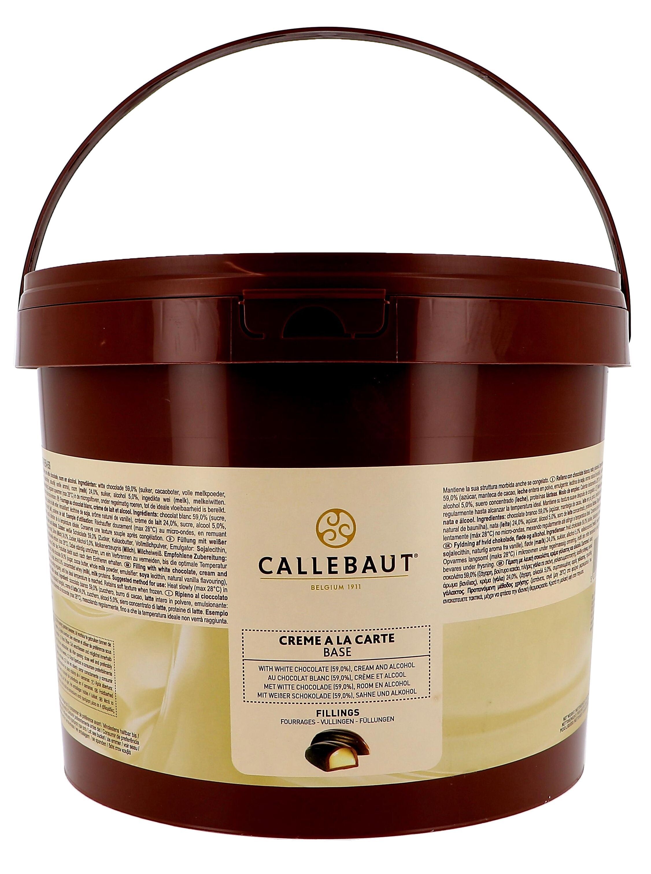 Callebaut Ganache de Chocolat Blanc au gout neutre 5kg Creme à la carte