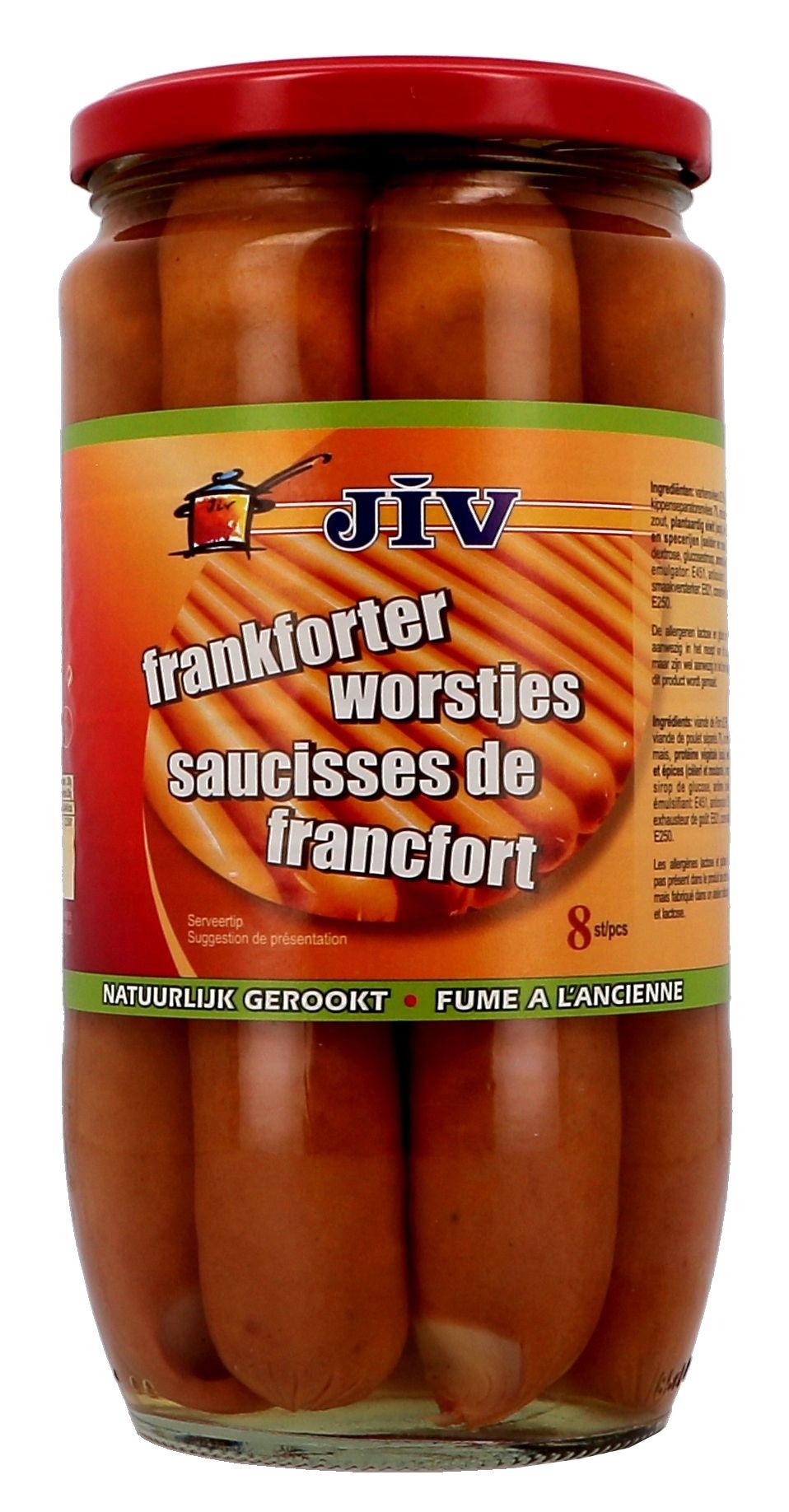 Saucisses de Francfort 8pc Big 480gr JIV bocal 