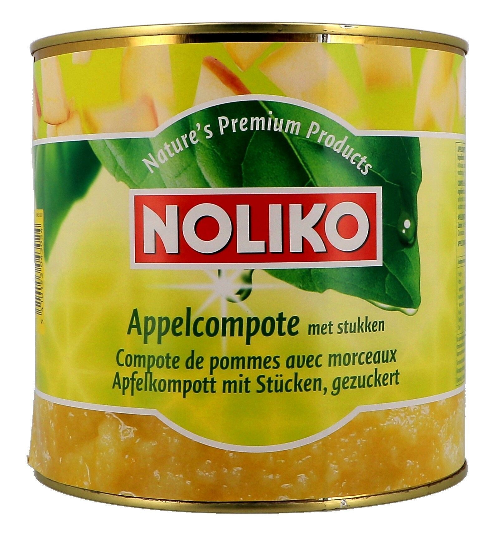 Noliko Compote de pommes avec morceaux 2650gr en boite 3L