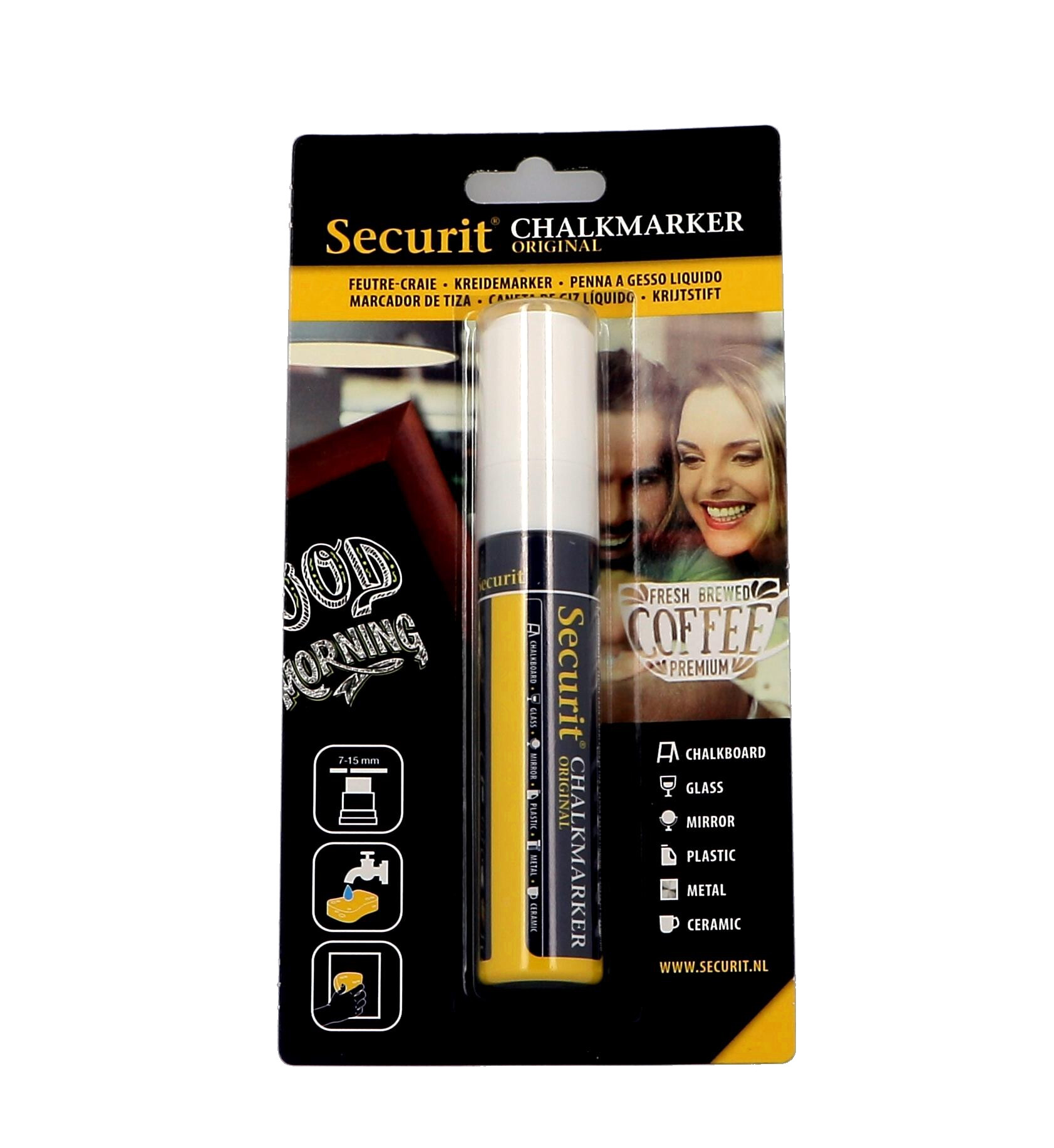 Feutre Craie 7-15mm blanc 1pc Securit Chalkmarker