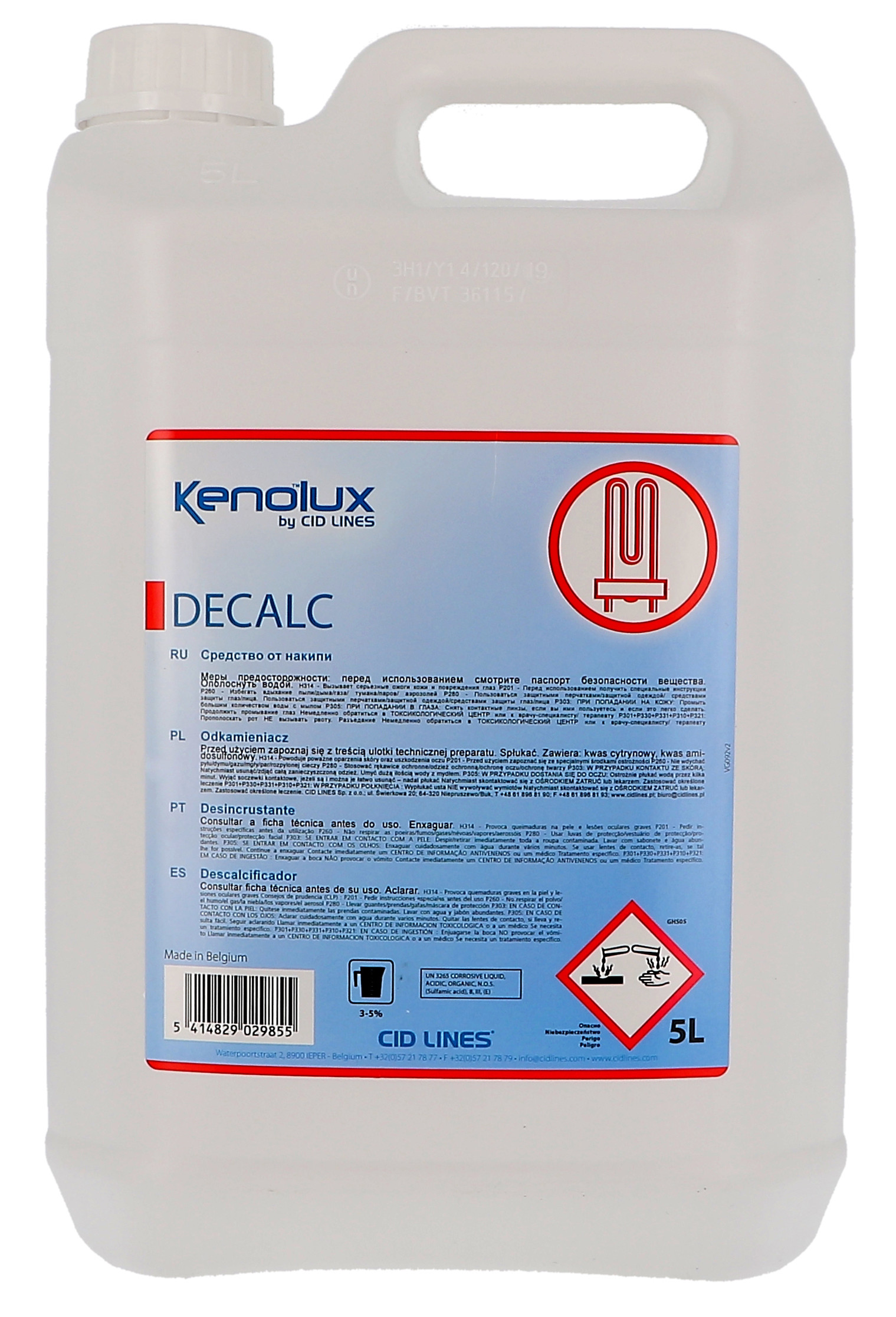 Kenolux Decalc 5L CID Lines détartrant 