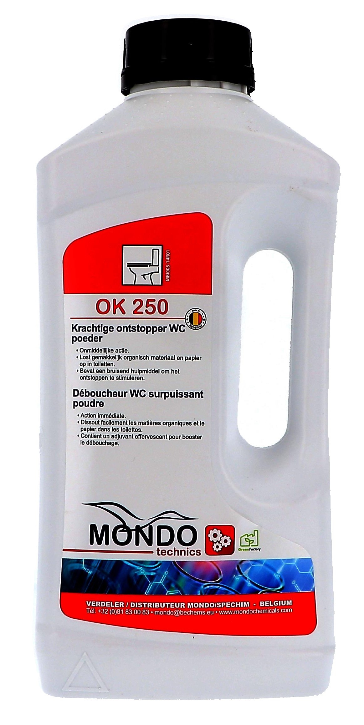 Mondo Chemicals Ok 250 1kg Déboucheur Surpuissant WC poudre (Reinigings-&kuisproducten)