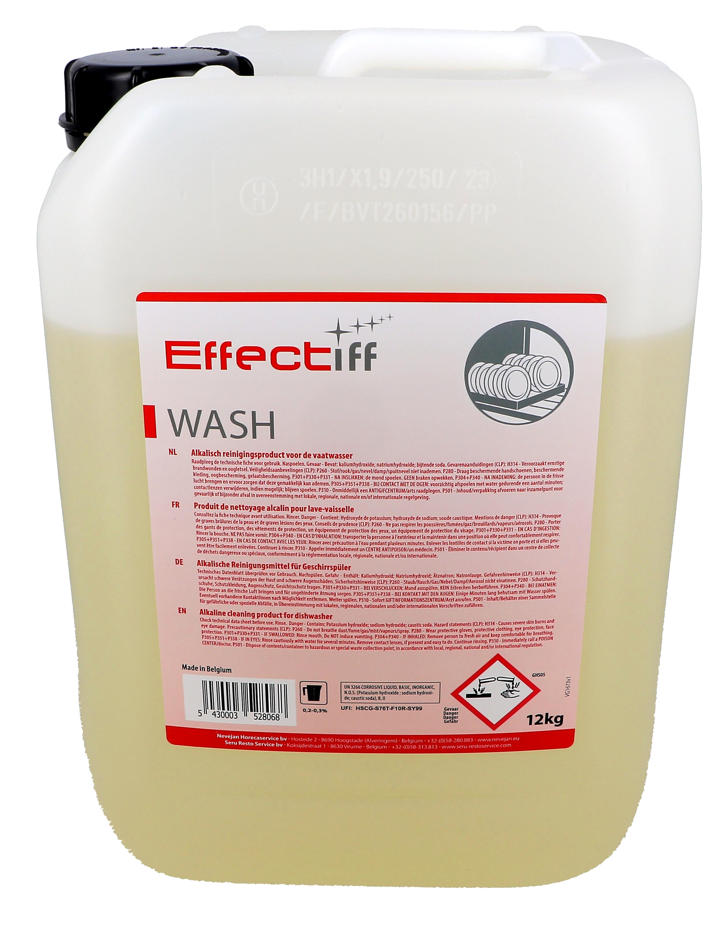 Effectiff Wash 12kg savon vaiselle liquide