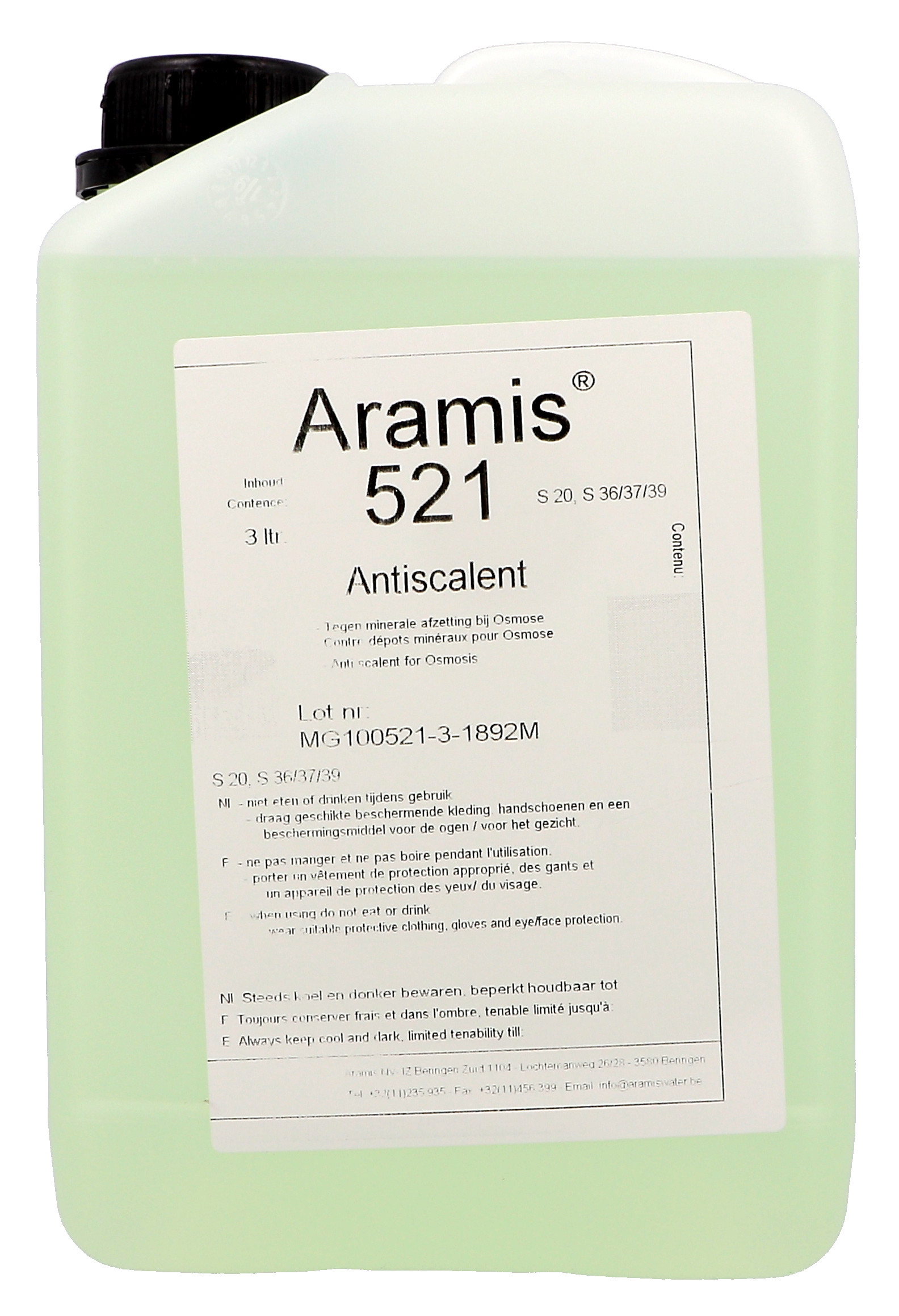 Aramis 521 Antiscalant pour Osmose 3L