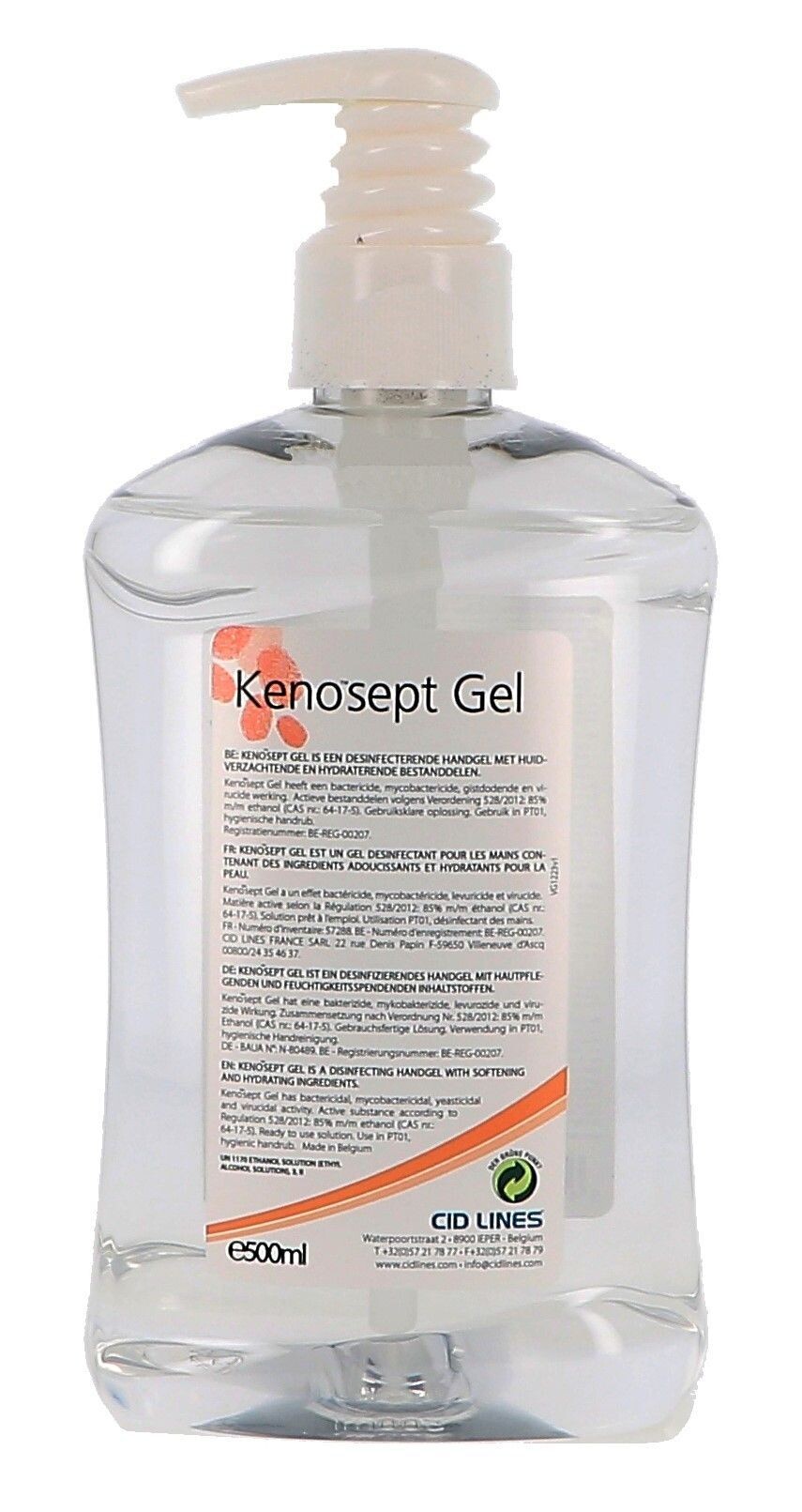 Kenosept Gel Hydroalcoolique 500ml + pompe désinfectant pour mains Cid Lines