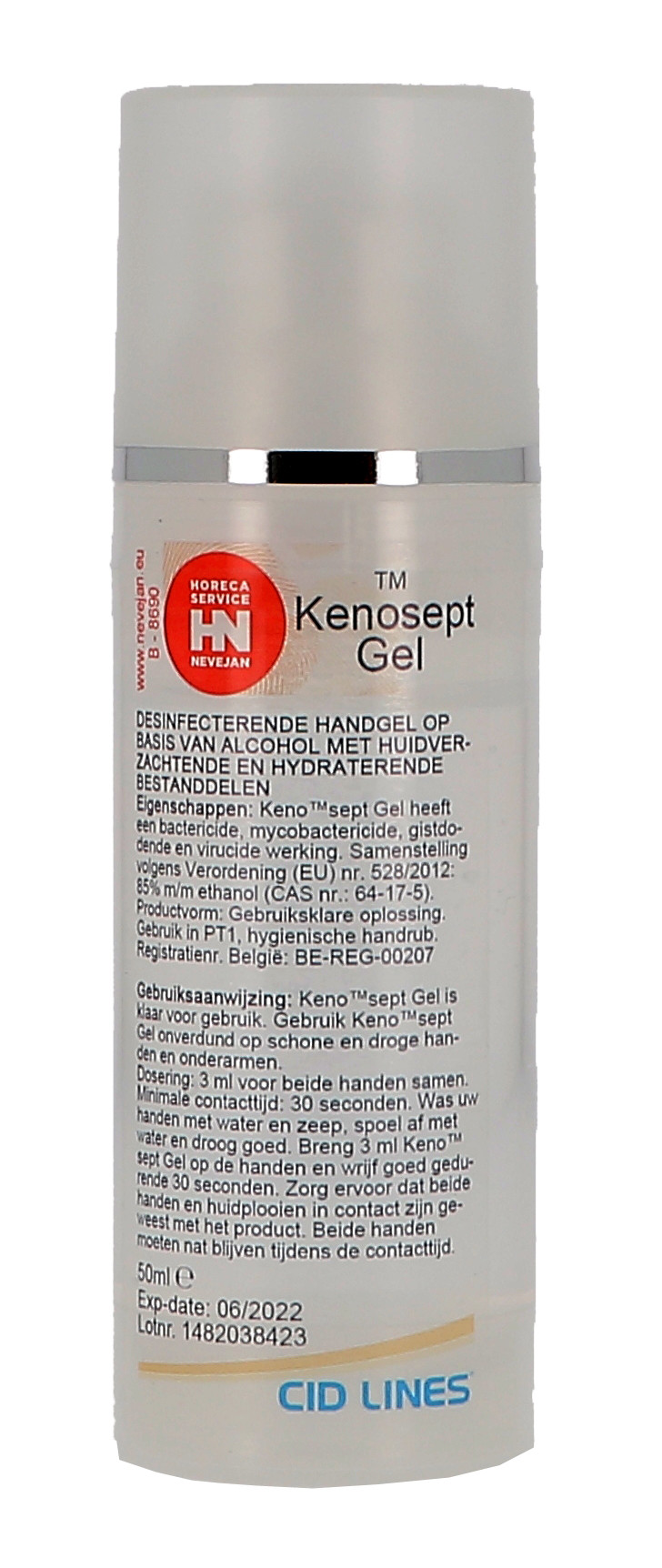 Kenosept Gel Hydroalcoolique 50ml désinfectant pour mains Cid Lines (Hygiëneproducten)