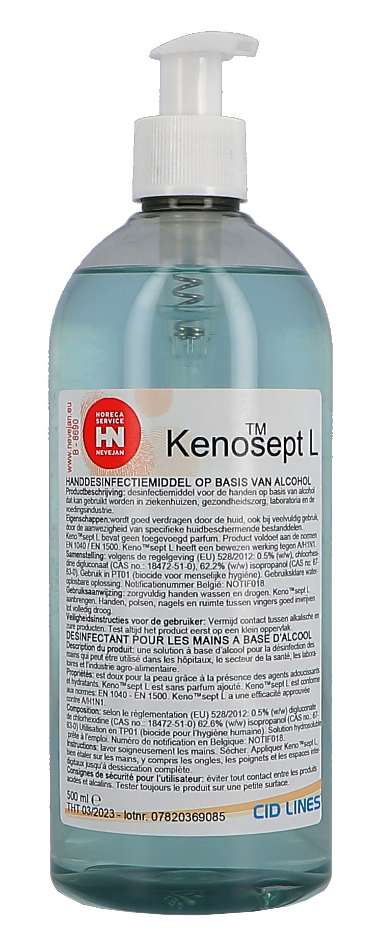 Kenosept-L 500ml désinfectant liquide pour mains Cid Lines (Hygiëneproducten)