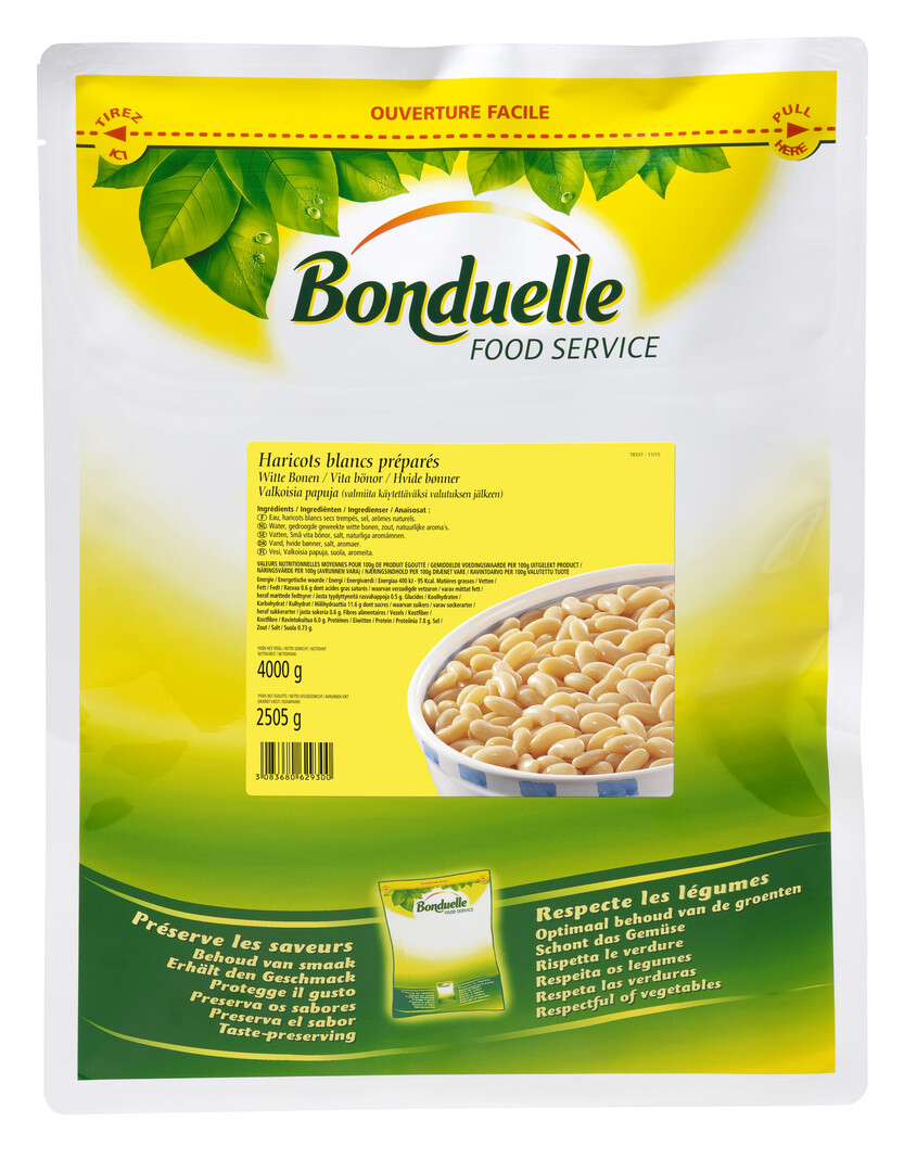Bonduelle Haricots Blancs Préparés 4kg Easybag