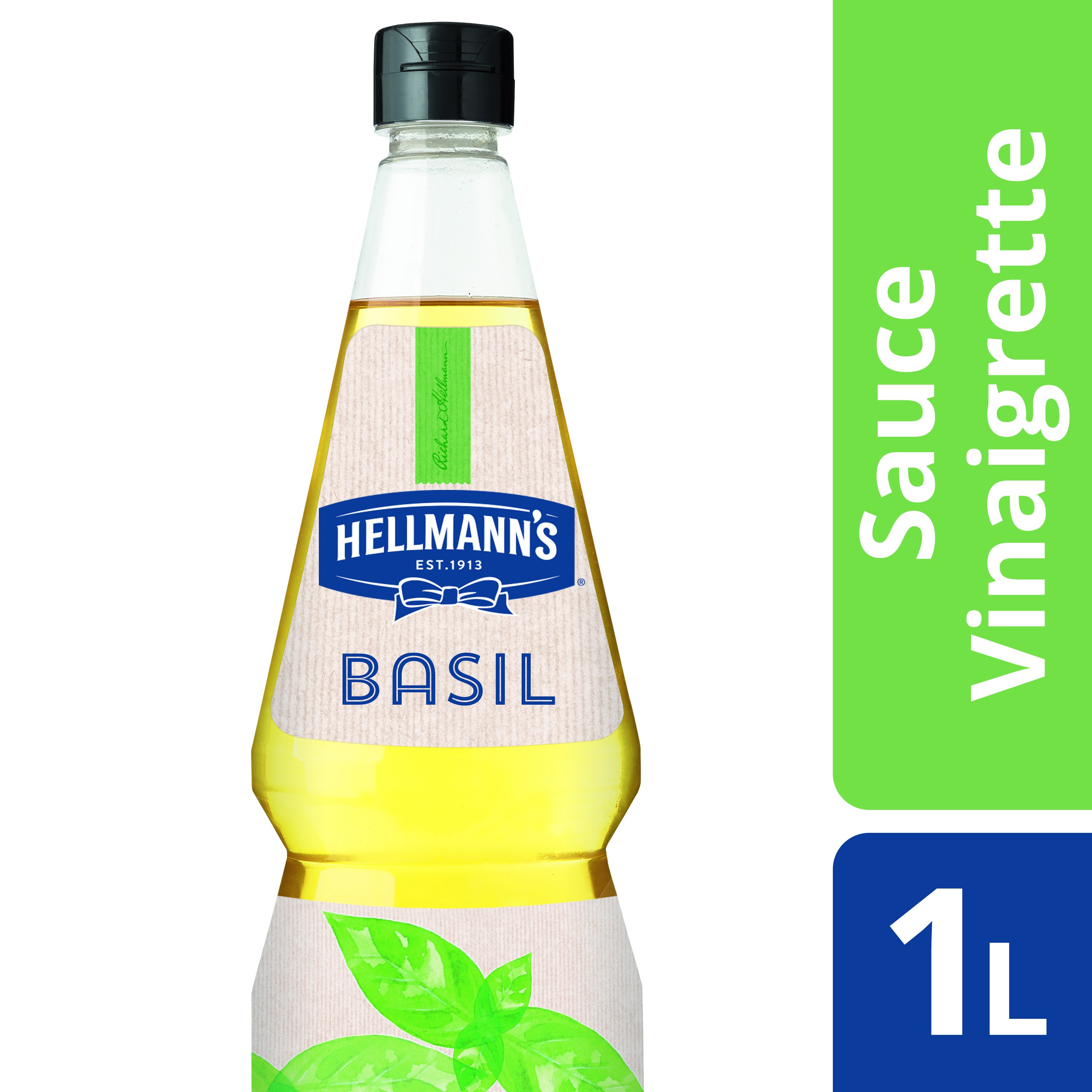 Hellmann's vinaigrette basil 1L bouteille pinçable