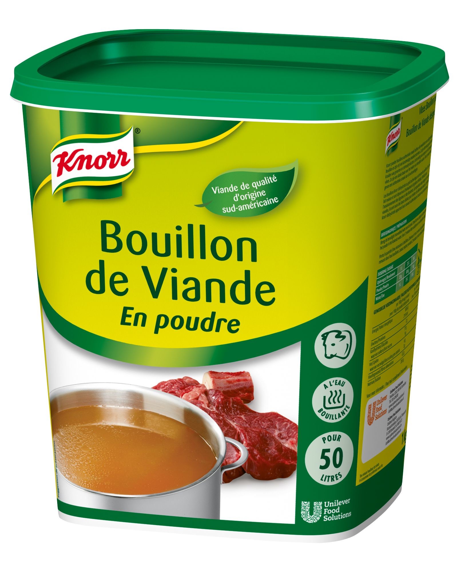 Knorr Gastronom bouillon viande poudre 1kg - Nevejan