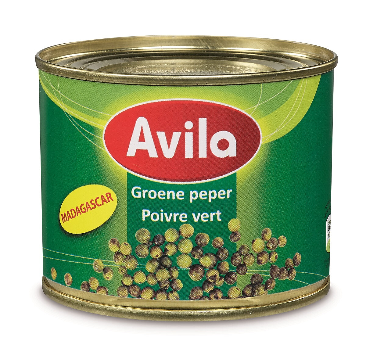 Avila Poivre vert en grains au naturel 200gr boite
