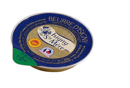 Portions en coupelle Beurre D'Isigny St.Mere demi sel 60x10gr alu cup