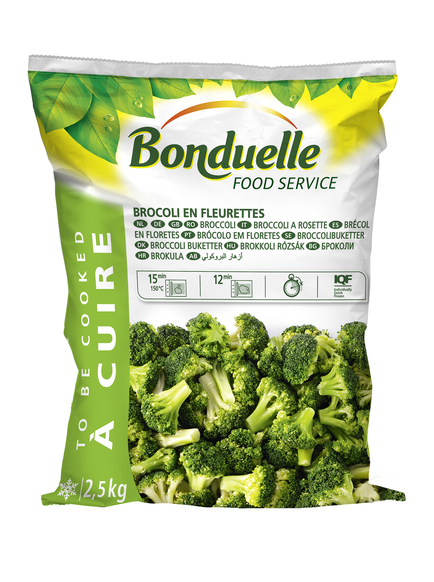 Brocoli en Fleurettes 2.5kg Bonduelle Minute Foodservice Surgelé