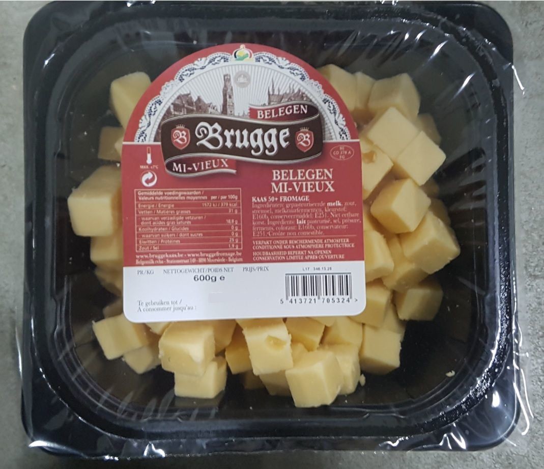 Fromage Mi-Vieux Brugge en cubes 600gr