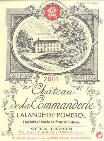 Chateau de La Commanderie 37.5cl 2017 Lalande de Pomerol