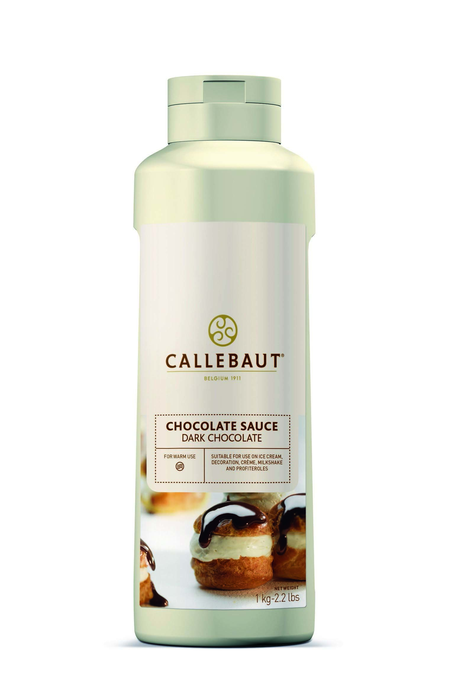 Topping chocolat foncé 1L Callebaut bouteille pinçable 