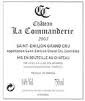 Chateau La Commanderie 75cl 2006 St.Emilion Grand Cru