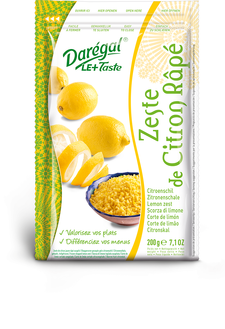 Daregal Zeste de Citron Rapé 200gr Surgelé