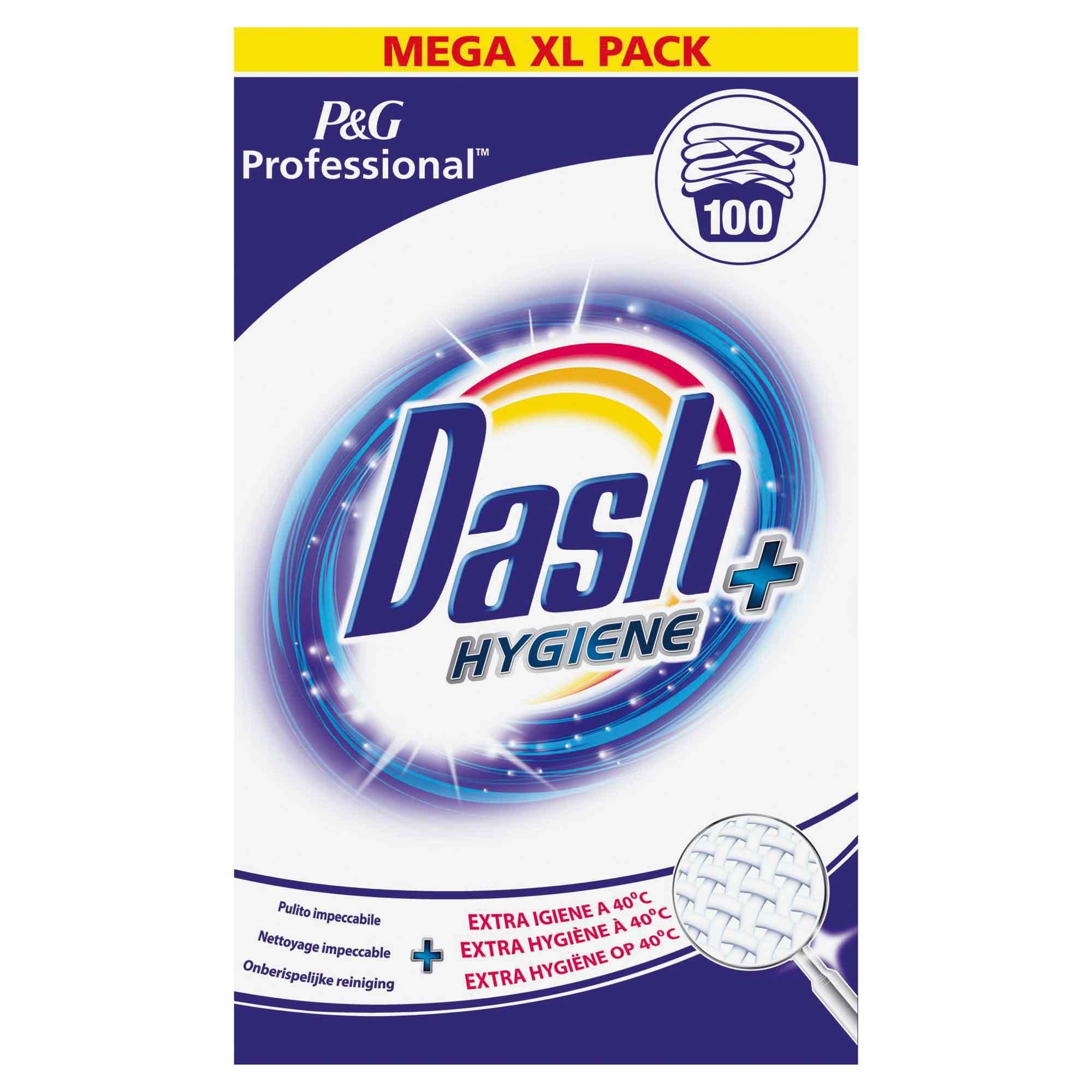 Dash lessive Plus d'hygiene 8kg 100dos P&G Professional