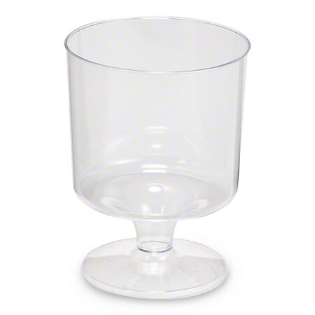 Verres à vin plastique sur pied 17cl  transparant 10pc