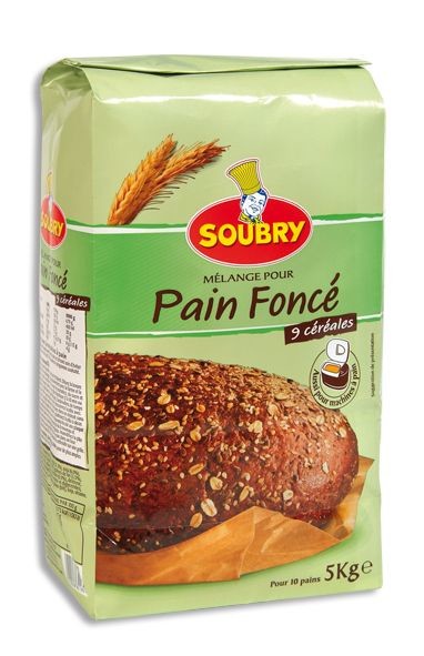 Melange pour Pain Foncé 9 Céréales 5kg Soubry
