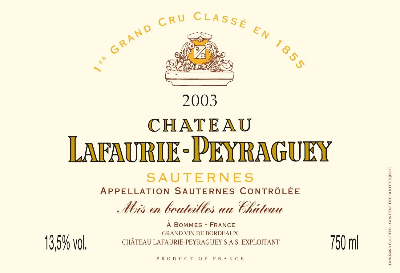 Chateau Lafaurie-Peyraguey Sauternes 1° Cru Classé