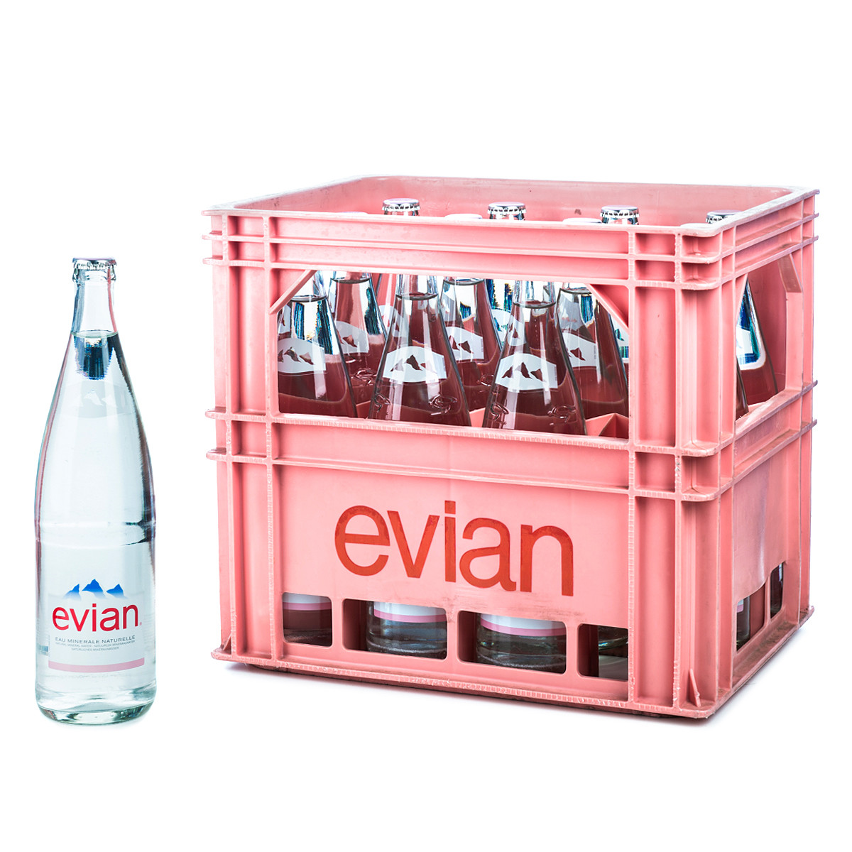 Eau Minerale Evian 12x1L verre consigné