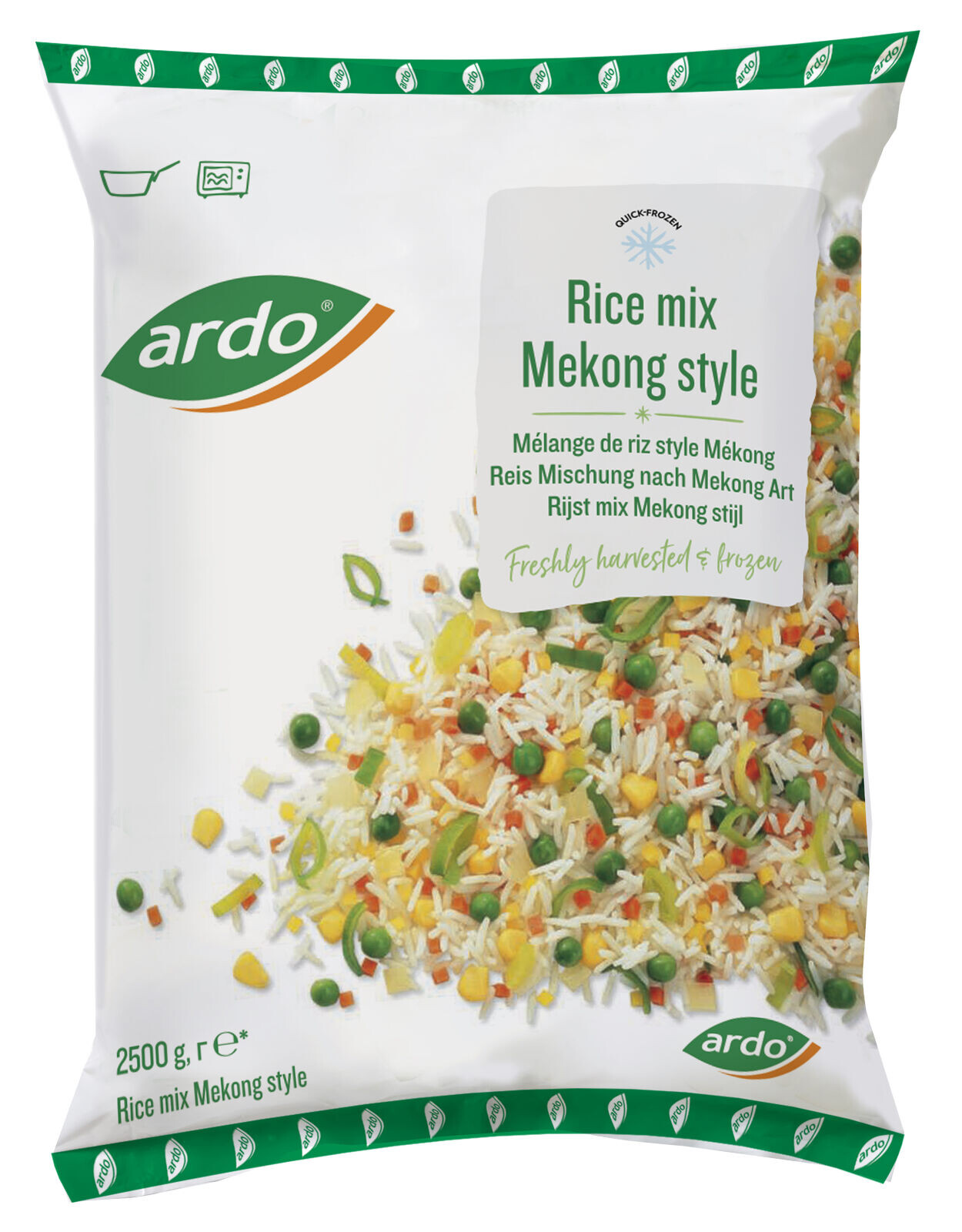 Ardo Mélange de Riz Mékong Précuits 2.5kg Pates Congelées