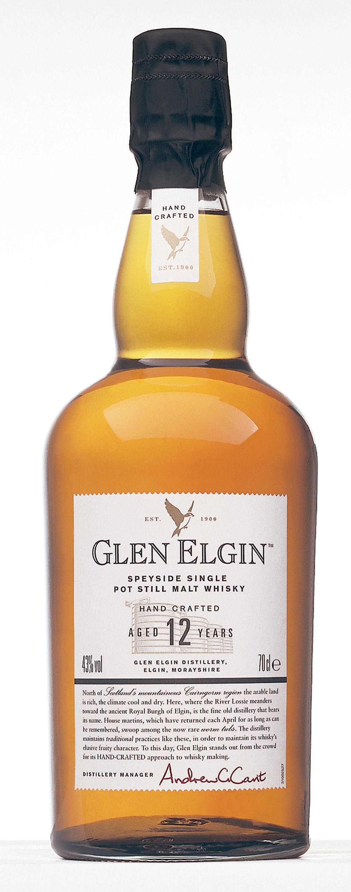 Glen Elgin 12 ans d'age 70cl 43% Speyside Single Malt Ecosse